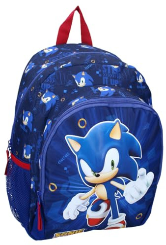 mybagstory Sonic Rucksack für Kinder, Still Unstoppable, Schulranzen, Blau, für Jungen ab 5 Jahren | ideal für Grundschule, Kindergarten und Freizeit, Maße: 35 x 27 x 18 cm