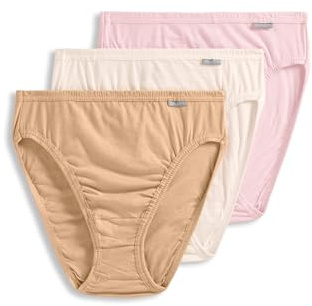Jockey Women's Underwear Plus Size 100% Cotton Elance French Cut - 3 Pack, Ivory/Light/Pink Shadow, 9