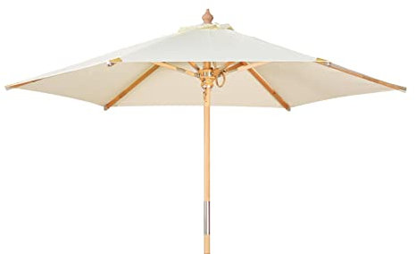 Kai Wiechmann Sonnenschirm 300 cm weiß stylisch Windauslass UPF 50