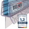 STEIGNER Guarnizione doccia, 180cm, per spessore vetro 6/7/ 8 mm, guarnizione dritta in PVC, UK03