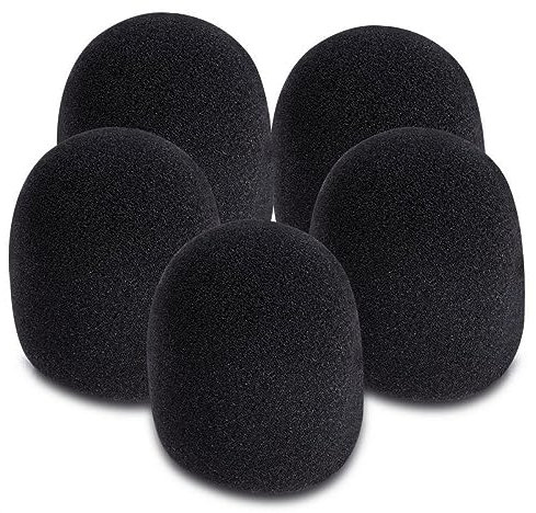 On-Stage Microphone Windscreens - Black 5-Pack