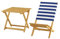 Erst-Holz Klappstuhl + Beistelltisch Strandstuhl Anglerstuhl Gartenstuhl Klapptisch 10-351T