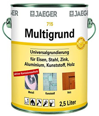 Jaeger Multigrund Universalgrundierung für innen und außen (2,5 Liter, grün (RAL 6011))