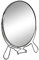 Vetrineinrete® Specchio cosmetico da Trucco con Zoom Regolabile Specchio di ingrandimento Portatile per Barba rasatura Girevole da Tavolo ø 19 cm in Acciaio Cromato 07095 G24