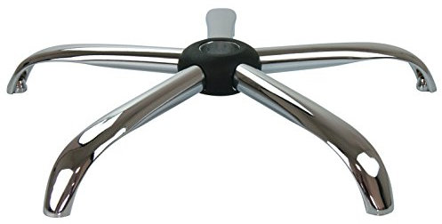Waytex 78181 Pied de Chaise de Bureau 5 Branches diamètre 64 cm, pour roulettes ou Patins, en Acier Poli Chromé