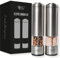 KSL Electric Salt and Pepper Grinder Set - Mother's Day Gift - Adjustable Motorized Electrical Powered Auto Shakers Holiday kit - Automatic Power Mill - Automated Battery Operated Electronic Crusher