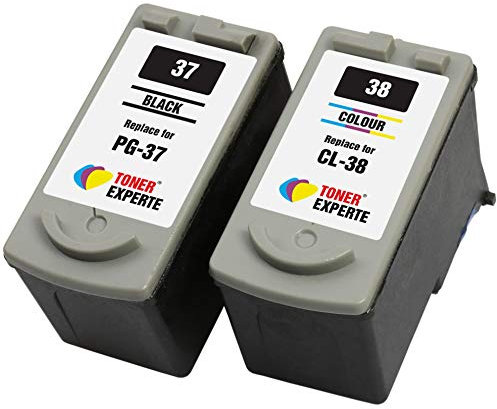 TONER EXPERTE PG37 PG-37 CL38 CL-38 2er Set Druckerpatronen kompatibel für Pixma MX300 MX310 iP1800 iP1900 iP2500 iP2600 MP140 MP190 MP210 MP220 MP470 | hohe Kapazität
