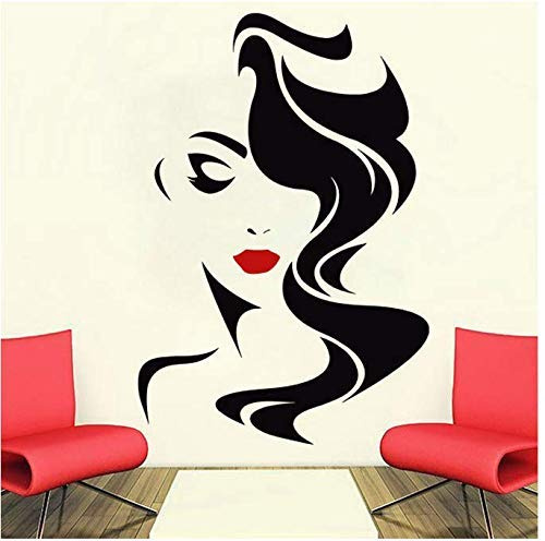 Adesivo Murale Labbra Rosse Adesivo In Vinile Decorazioni Per La Casa Parrucchiere Parrucchiere Adesivo Vetrina Negozio 42X62Cm