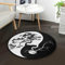 Mnsruu Tapis rond motif arbre Yin et Yang chinois pour salon, chambre à coucher, 92 cm de diamètre