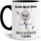 Lustige Tasse mit Spruch für Papa - Bester Schwimmer - Super-Spermium/Bestes Vatertagsgeschenk/Geschenk-Idee Geburtstag Vatertag/für Väter - Innen & Henkel Schwarz