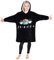 FRIENDS Serie TV Felpa Ragazza, Felpa Coperta Oversize di Pile con Cappuccio, Blanket Hoodie Central Perk, Merchandise Ufficiale (Nero)