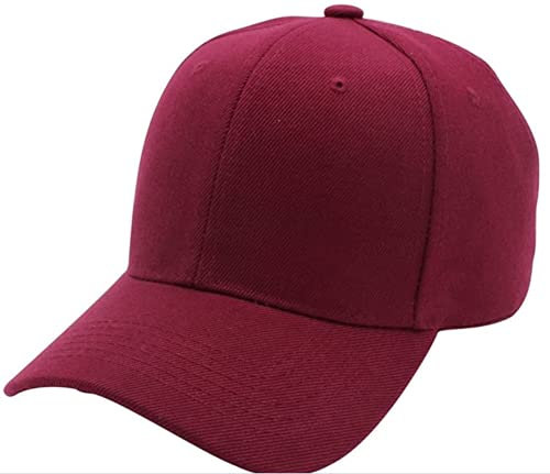Pen Kit Mall - Baseballkappe für Herren und Damen – klassische, verstellbare einfarbige Mütze für Herren und Damen, verstellbar, Golf, Wandern, Outdoor-Kopfbedeckung. - Rot - Einheitsgröße