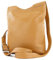 modamoda de T221 Damen Leder Umhängetasche Schultertasche Medium handmade in Italy, Farbe:Camel