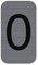 Exacompta - Réf. 67190E - 1 plaque adhésive CHIFFRE 0 - Plaque murale imprimée de signalisation - Sur tous supports - Aspect aluminium brossé - Dimensions : 2,5 x 4,4 cm