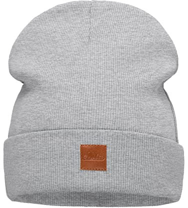 Wintermütze für Damen Herren Beanie Mütze Doppellagiger Herbstmütze Baumwollmütze für Frauen Männer Junge-n Mädchen Streetwear Joggingmütze Winter Herbst Beany Einheitsgröße für alle (704) (Grau)