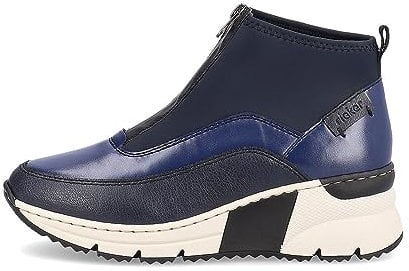 Rieker Bottes courtes N6352 pour femme, bleu, 39 EU Large