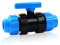 MaxEarn 32 mm Kunststoff Schnellverbinder PP-Fittings, PE Rohr Kugelhahn Verschraubung für PE-Rohr Klemmverbinder, Schlauchanschlüsse Kugelventil mit Blauer Kappe