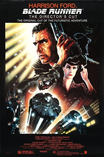 Blade runner Poster A1 - Filmkunstposter in verschiedenen Größen für Wohn- oder Schlafzimmerideen. Randlose Kultfilmbilder, klassische ikonische 70er, 80er, 90er Jahre, Vintage-Retro-Wanddekoration,