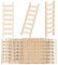 OLYCRAFT 40Pcs Miniature Wood Ladders 19.5x60mm Mini Wooden Step Ladders Garden Decoration Accessories Miniature Furniture Mini Garden Ornament for DIY Crafts Micro Landscape Prop Decorations