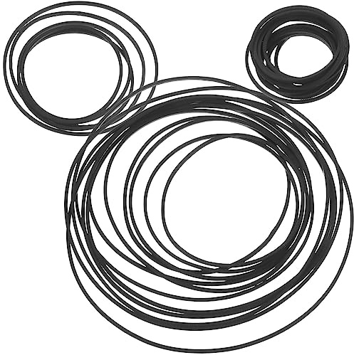 Kassettenrekorder Antriebsriemen 40-135mm, 60 Stück, Gummi | Schwarz, für Boomboxen und Recorder, Wartung von Elektronik und Plattenspieler,