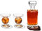 Golf Whiskey Gift Set | Crystal Decenter with 2 Double Wall Crystal Clear Glasses|Perfect Golf Gift Set | 700ml Decanter with two 5oz Golf themed Whiskey Cups
