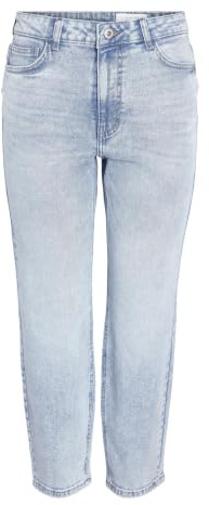 Noisy may Damen Jeans Cropped High Waist Hose Denim Bleached Pants NMMONI