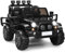 COSTWAY 12V Electric Ride on Car, 2-Seater Battery-powered Truck with Remote Control, LED Lights, Music, Horn, USB/TF/AUX, 4 Suspension Wheels Vehicle Toy for Boys Girls (Black)