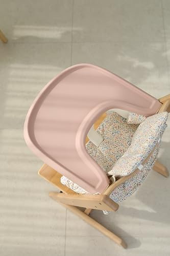 Gembebe Stokke Tripp Trapp Set de table en silicone pour chaise haute | Léger | Passe au lave-vaisselle | Facile à nettoyer (Rose layette)