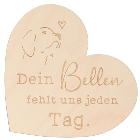 Spruchreif | Kleines Deko-Holzherz zum Aufstellen | Geschenkidee Hundebesitzer| Trauergeschenk