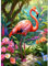 AIRDEA 5D Bunte Flamingo-Blume Diamond Painting Erwachsene, DIY Diamond Painting Bilder Erwachsene, Diamantmalerei Bastel Set Nach Zahlen Heimdekor Geschenk 30x40cm