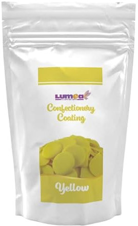 Dekozauber24 Kuvertüre Drops, gelb, 500g, mit Zitronengeschmack, Deco Melts Chips mikrowellengeeignet, für Cake Pops, Torten, Kuchen, Drip oder Glasur