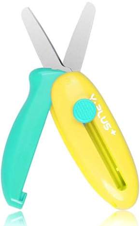 YPLUS Kinderschere Schule, Schere Kinder Set, Bastelschere Kinder ab 3+ jahre - Gelb
