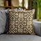 Par de cojines decorativos de jacquard árabe, cuadrados, 50 x 50 cm, desenfundables, acolchados, elegantes, orientales (fango)