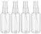 Giantree Lot de 4 flacons pulvérisateurs vides de 60 ml - Petit flacon pulvérisateur transparent - Brume fine - Portable - Vaporisateur de voyage - Pour eau, alcool, huiles essentielles - Parfum (60