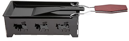 Portable Raclette Table Grill, Mini with Wooden Handle Cheese Raclette, for Home for Making Cheese