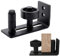 Sliding Door Floor Guide, Barn Door Floor Roller, Adjustable Floor Guide, Door Bottom Guide, Suitable for Barn Doors and Sliding Door Systems, Black, 8 in 1