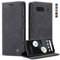owlhold hülle Google Pixel 7 klapphülle Premium Lederhülle Weiches Vintage-Nubukleder Faltbare Ständer Schutzhülle Kartenfach Standfunktion Handyhülle Google Pixel 7 - Schwarz