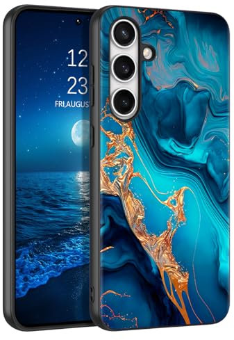 GaoBao für Samsung Galaxy S24 FE Hülle, Handyhülle Samsung S24 FE Hülle Leuchtet im Dunkeln, Dünn Weiche TPU-Stoßstange Schützende rutschfeste Schutzhülle für Samsung Galaxy S24 FE Case, Marmor