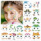 Acevegue 24 Bögen Gesichtstattoo Karneval für Kinder, Glitzer Fasching Schminke Tattoo Kinder, Schmetterling Einhorn Kindertattoos Gesicht Sticker Geschenke für Kindergeburtstag Geburtstagsdeko