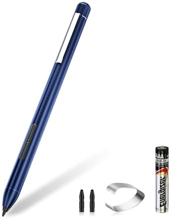 ANYQOO MPP Stylus Pen 1.51 con sensibilità alla pressione 1024, palm rejection, batteria AAAA, lunga durata della batteria, compatibile con Microsoft Surface e alcuni Asus, Dell, HP, 2 punte