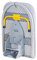 Groyells Vassoio pieghevole da stiro con ripiano in ferro, piccolo tavolo da stiro portatile, pieghevole, con piedini antiscivolo e rivestimento termico, salvaspazio, 89 x 33 cm