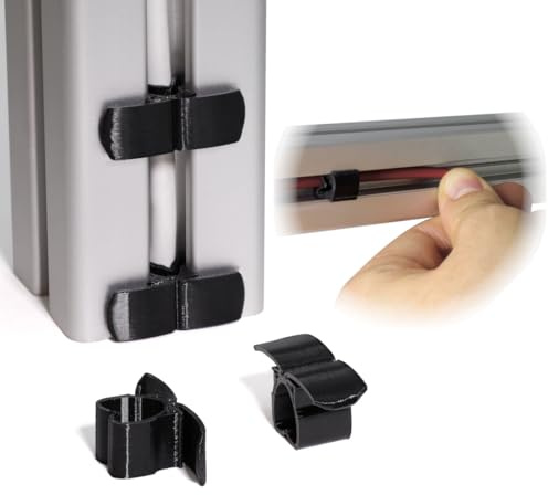 Klemme zur Kabel Befestigung Konstruktionsprofil Zugentlastung Schnelles Einrasten für Schlauch Halter Clip für Aluprofile Zugentlastung (I-Typ Nut 8 + Entnahmelaschen, 25, Stück)