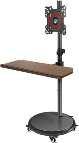Universal TV Stand Mobile Floor Stand - With Keyboard Tray TV Computer Monitor Horizontal And Vertical Swivel Racks Floor Standing Mobile Cart Live Video Business Conference Racks