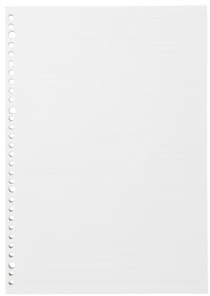 MUJI 無印良品 - Carta a righe formato A4, 100 fogli, 30 anelli perforati, bianco (1)