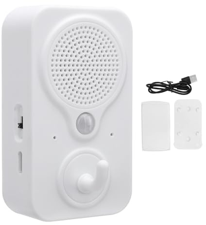 Motion Activated Voice Player,Long Lasting Battery Voice Recordable PIR Infrared Motion Sensor Detector,DIY Recording Function Replaceable Infrared,for Home Shop Business Store