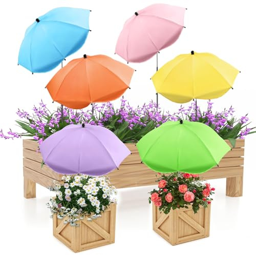 ANLIZY Pflanzenschirm für Outdoor-Pflanzen, Pflanzenschirme für Topfpflanzen und Gartenbeete, 101,6 cm Höhe, Gartenschirm, Sonnenschutz, 66 cm, größerer Schattenschutz für Terrasse, Blumen, Pflanzen