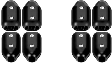 Qezodsx 8 Pcs 5/8 Inch Rope Clamps Large Reusable Rope Clamp Black Plastic Rope Connector Clamp Suitable for 11-12 mm Nylon Rope