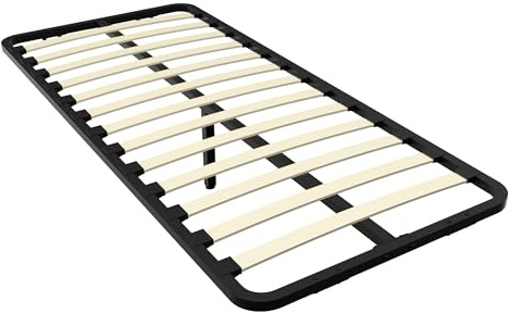 DEWINNER Lattenrost für Einzelbett 80 x 190 cm, Lattenrost ohne Füße zum Aufstellen mit einer Stange aus Eisen, Lattenrost 80 x 190 cm zum Einbauen und 1 verstellbarer Fuß zur Verstärkung in der Mitte