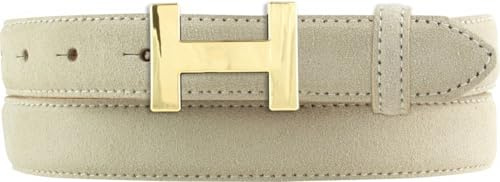 BELTINGER Damen-Gürtel Horus aus Veloursleder 2,5 cm | Velour-Ledergürtel für Damen 25mm | Wildleder-Gürtel mit gold, glänzender Gürtelschließe