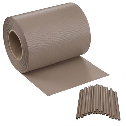 Streifen Sichtschutzstreifen PVC Streifen Rolle Sichtschutz Zaun Balkon Tor Taupe